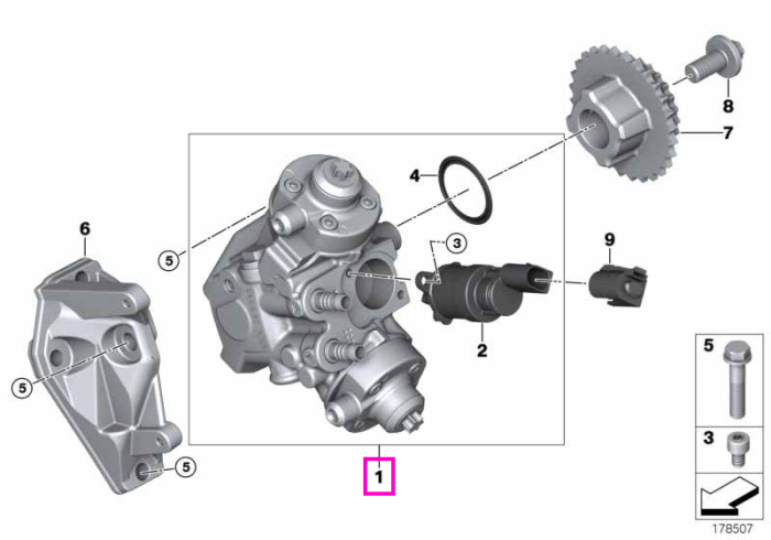 Pompa injectie diesel, de inalta presiune, CP4-25/2 - BMW Seria 3 G20 G21, Seria 5 G30 G31, Seria 6 G32, Seria 7 G11 G12, Seria 8 G14 G15 G16, X3 G01, X4 G02, X5 G05, X6 G06, X7 G07