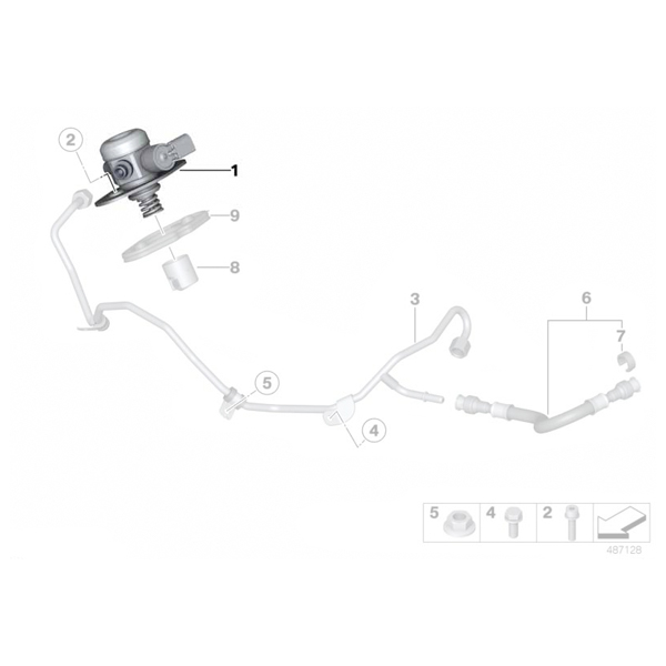 Pompa de inalta presiune BMW Seria 5 F10, F11, F07; Seria 6 F12, F13, F06; Seria 7 F01, F02; X5 F15, M F85; X6 F16, M F86