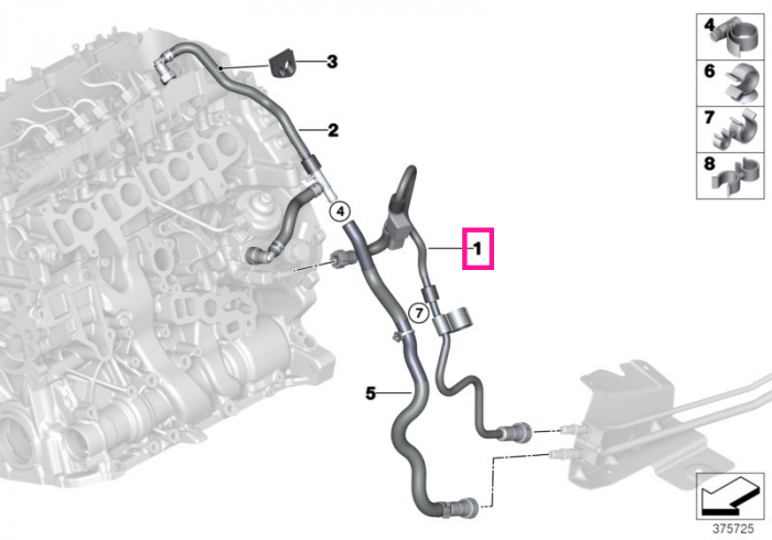 Conducta alimentare combustibil - BMW X3 F25, X4 F26