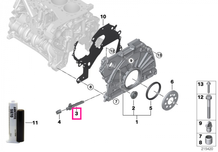 Senzor impulsuri arbore cotit - BMW Seria 1, Seria 2, Seria 3, Seria 4, Seria 5, Seria 6, Seria 7 , Seria 8, i8, X1, X2, X3, X4, X5, X6, X7 - Mini Cabrio F57, Clubman F54, Countryman F60, F55, F56