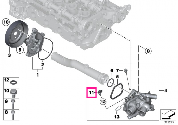 Senzor temperatura lichid racire - Mini Cabrio R57, Clubman R55, Countryman R60, Coupe R58, Paceman R61, Roadster R59, R56