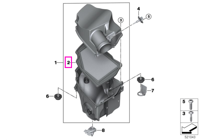 Filtru aer motor - BMW Seria 5 G60 G61