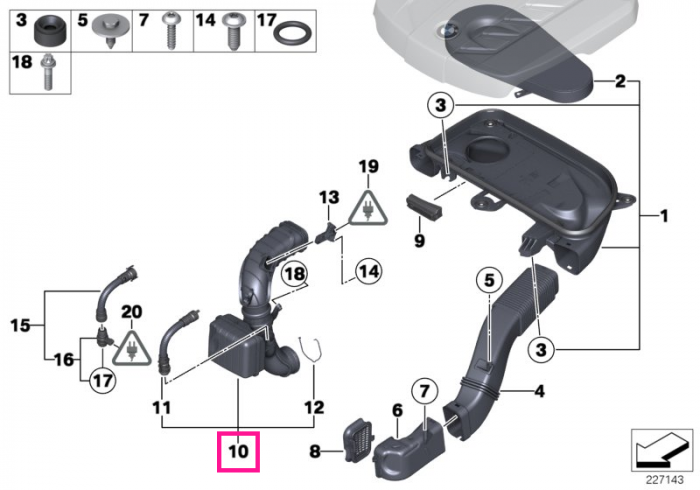 Conducta aer admisie - BMW Seria 5 F07 F10 F11