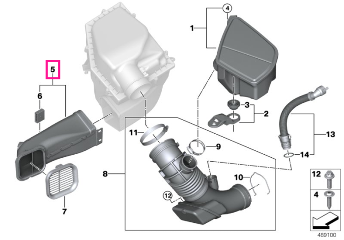 Conducta admisie aer - BMW Seria 5 G30 G31, Seria 6 G32