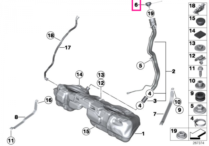 Capac/Buson rezervor combustibil - BMW Seria 1, Seria 2 , Seria 3 , Seria 4, Seria 5, Seria 6, Seria 7, Seria 8, X1, X2, X3, X4, X5, X6, X7 - MiniCabrio F57, Clubman F54, Countryman F60, F55, F56