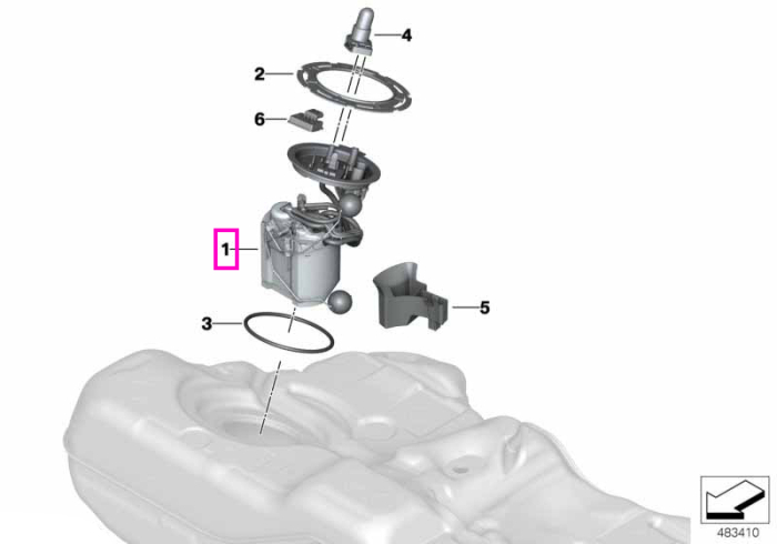 Ansamblu pompa electrica combustibil cu flotor - BMW X3 M F97, X4 M F98