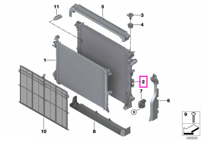 Radiator - BMW X5 G05, X6 G06, X7 G07