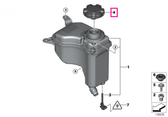 Buson/Capac vas expansiune - BMW Seria 1, Seria 2, Seria 3, Seria 4, Seria 5, Seria 6, Seria 7, Seria 8, Z4, i8, X1, X2, X3, X4, X5, X6, X7