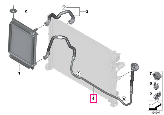 Conducta radiator - BMW X5 G05, X6 G06, X7 G07, XM G09