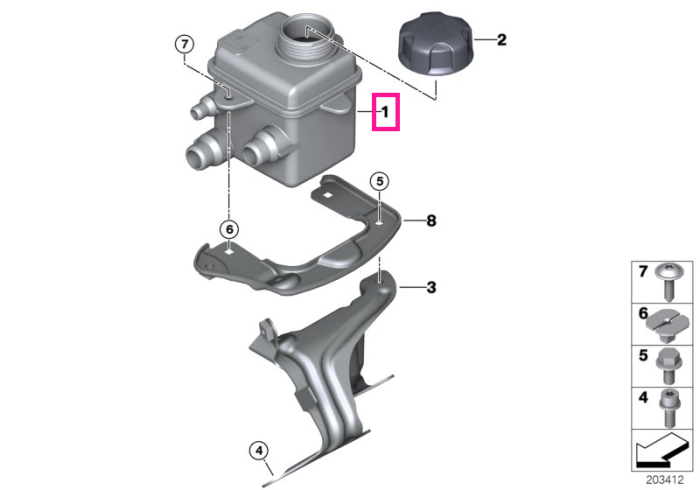 Vas expansiune lichid racire - BMW X5 E70, X6 E71