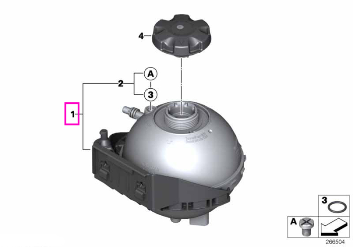 Vas expansiune - BMW Seria 1 F20 F21, Seria 2 F22 F23, Seria 3 F30 F31 F34 F35, Seria 4 F32 F33 F36