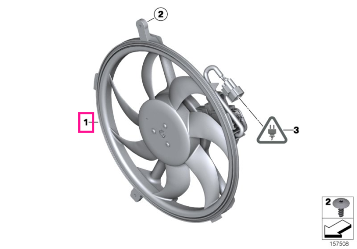 Ventilator cu carcasa, 187W - Mini Cabrio R57, Clubman R55, Countryman R60, Coupe R58, Paceman R61, Roadster R59, R56