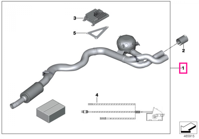 Sistem de evacuare "BMW M Performance" - BMW Seria 3 F30 F31, Seria 4 F32 F33 F36 (motoare diesel)