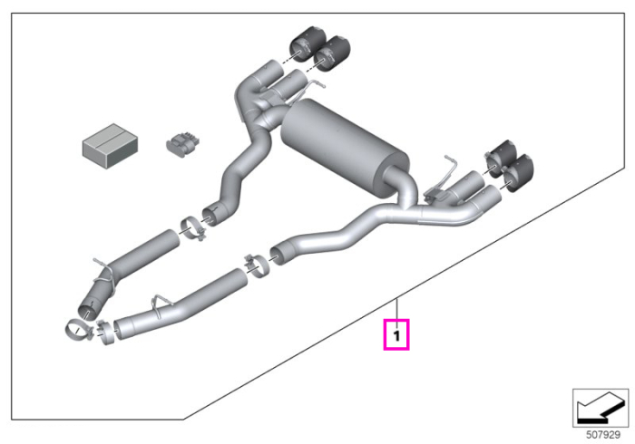 Sistem evacuare finala "BMW M Performance" - BMW F91 M8, F92 M8