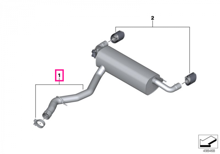 Toba de esapament "BMW M Performance" - BMW Seria 3 G20, Seria 4 G22 G23 G26