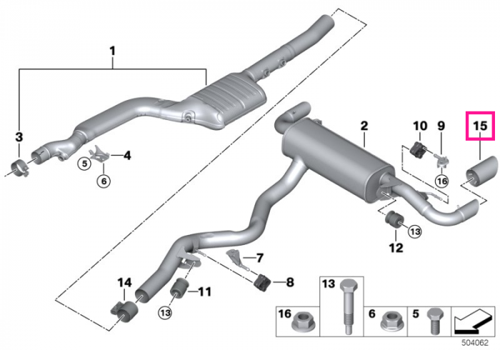 Ornament teava esapament, negru, cromat, D=90mm - BMW Seria 3 G20 G21, Seria 4 G22 G23 G26