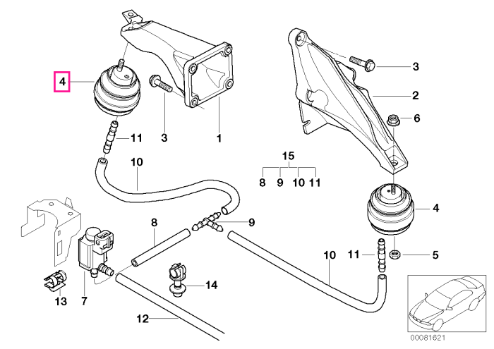 Tampon motor - BMW Seria 5 E39