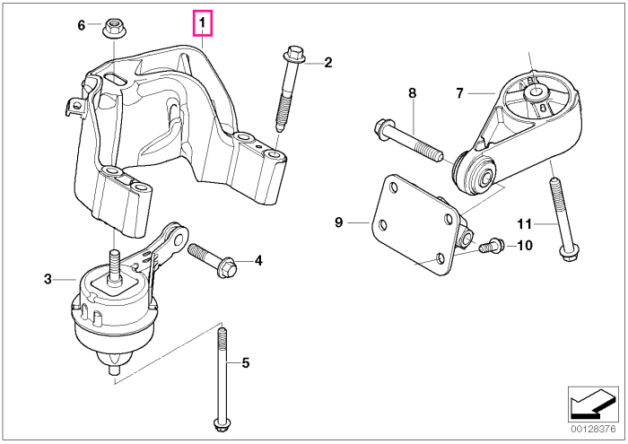 Suport motor - Mini Cabrio R52, R50, R53