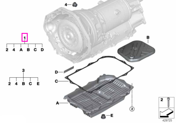 Kit baie ulei transmisie cu filtru - BMW Seria 2 G87 M2, Seria 3 G80 G81 M3, Seria 4 G82 G83 M4