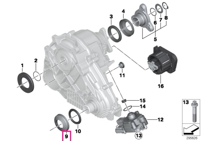 Capac protectie praf, cutie transfer ATC 45L - BMW X3 F25, X4 F26, X5 E70 F15 F85 M, X6 E71 F16 F86 M