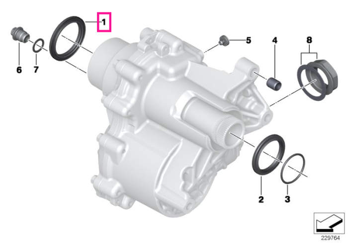 Simering cutie transfer, 48x65.3x8 - Mini Countryman R60, Paceman R61     