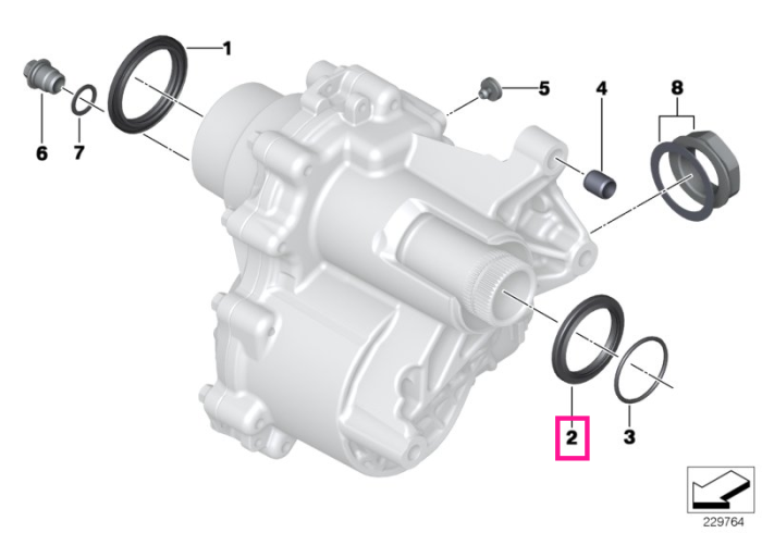 Simering cutie transfer, 48x58x8/8.8 - Mini Countryman R60, Paceman R61