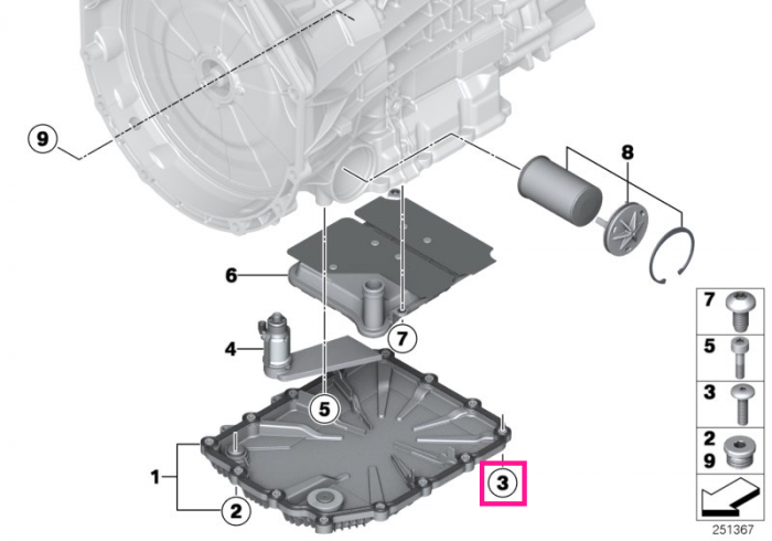 Surub baie ulei, M6X24 - BMW Seria 1 E82 E88, Seria 2 F87 M2, Seria 3 E90 E92 E93 F80 M3, Seria 4 F82 F83 M4, Seria 5 F10, Seria 6 F06 F12 F13, Z4 E89