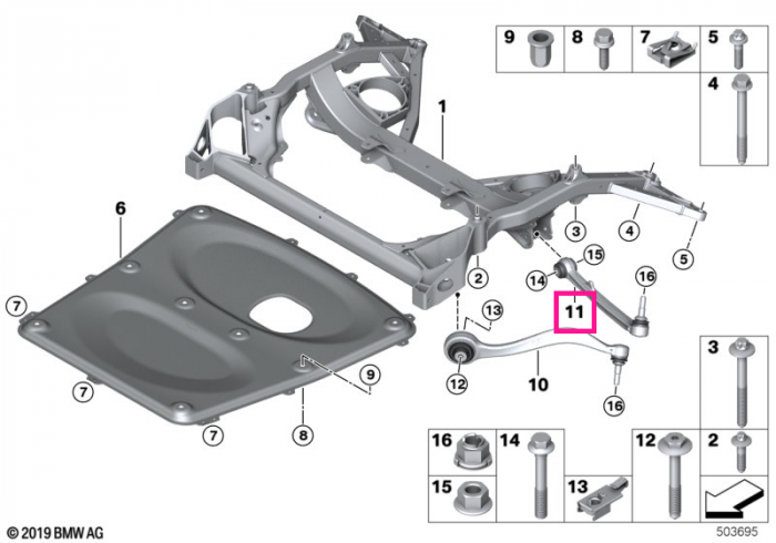  Brat suspensie roata, punte fata, dreapta - BMW Seria 2 F87 M2, Seria 3 F80 M3, Seria 4 F82 F83 M4	