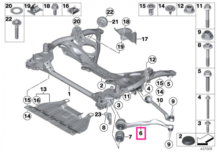 Brat suspensie stanga, punte fata - BMW Seria 1 F20 F21, Seria 2 F22 F23, Seria 3 F30 F31 F34 F35, Seria 4 F32 F33 F36 