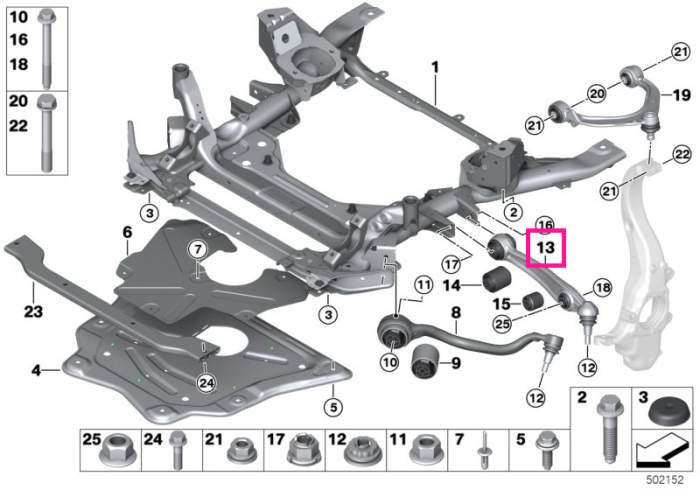 Brat suspensie, punte fata, stanga - BMW X5 F15, X6 F16