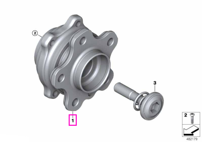  Ansamblu butuc roata cu rulment - BMW Seria 2 G87 M2, Seria 3 G80 G81 M3, Seria 4 G82 G83 M4