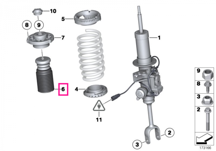 Amortizor aditional, punte fata - BMW Seria 7 F01 F04