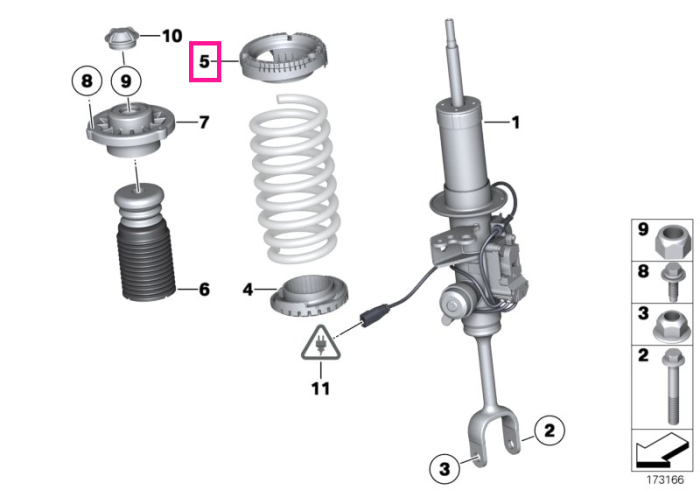  Tampon superior amortizor suspensie, punte fata - BMW Seria 5 F07 F10 F11 F18, Seria 6 F06 F12 F13, Seria 7 F01 F02 F04, i8 I12 I15, X3 F25, X4 F26