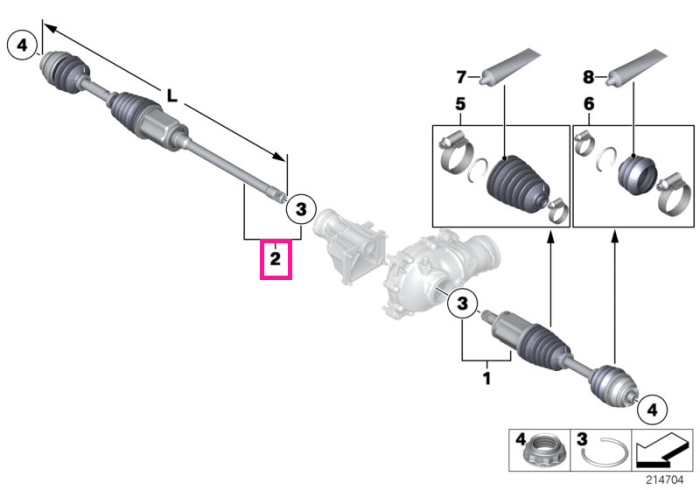  Planetara, dreapta, L=1011mm - BMW X5 E70 F15, X6 E71 F16