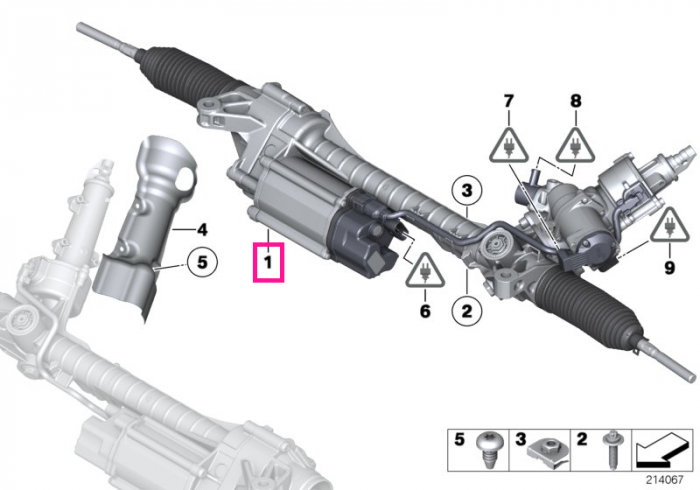 Caseta directie electrica - BMW Seria 5 F07 F10 F11 F18, Seria 6 F06 F12 F13 - reconditionata BMW