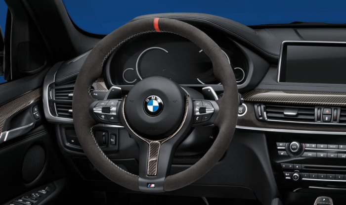 Ornament volan Alcantara/Carbon "BMW M Performance" - BMW X5 F15, X6 F16