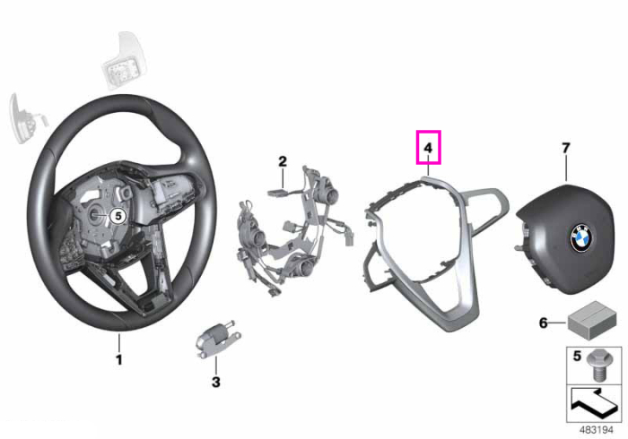 Ornament/Capac volan - BMW X3 G01 G08, X4 G02