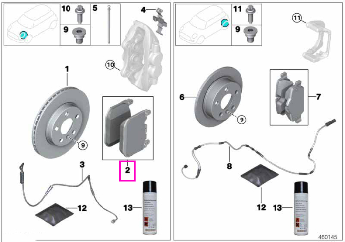 Set placute frana, punte fata, fara azbest - BMW X5 M F95, X6 M F96