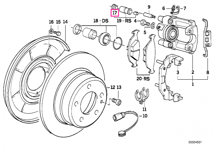 Dop/Manson protectie etrier, punte spate - BMW Seria 1, Seria 2, Seria 3, Seria 5, Seria 6, Seria 7, Seria 8, i3, X1, X2, X3, X4, X5, X6, XM, Z1, Z3, Z4, Z8 - Mini Cabrio F57 R52, Clubman F54, Countryman F60, F55, F56, F65, F66, R50, R53