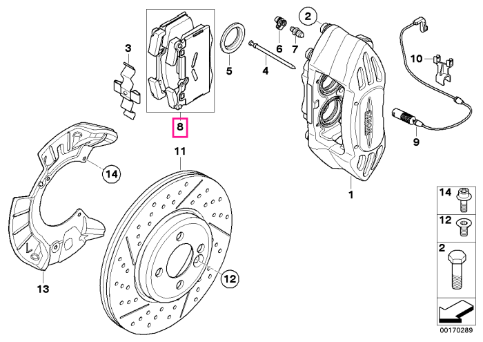 Set placute frana fara azbest, punte fata - Mini Cabrio R57, Clubman R55, Coupe R58, Roadster R59, R56