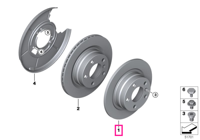 Disc frana punte spate, Ø280mm x 10mm - BMW Z4 E85