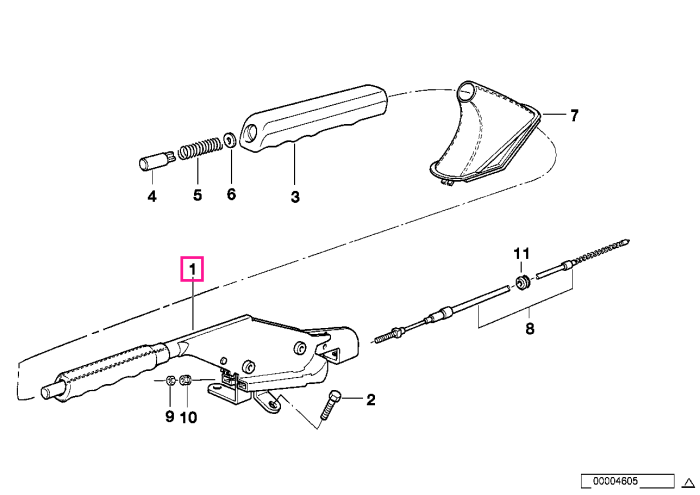 Levier frana de mana - BMW Seria 3 E36, Z3 E36