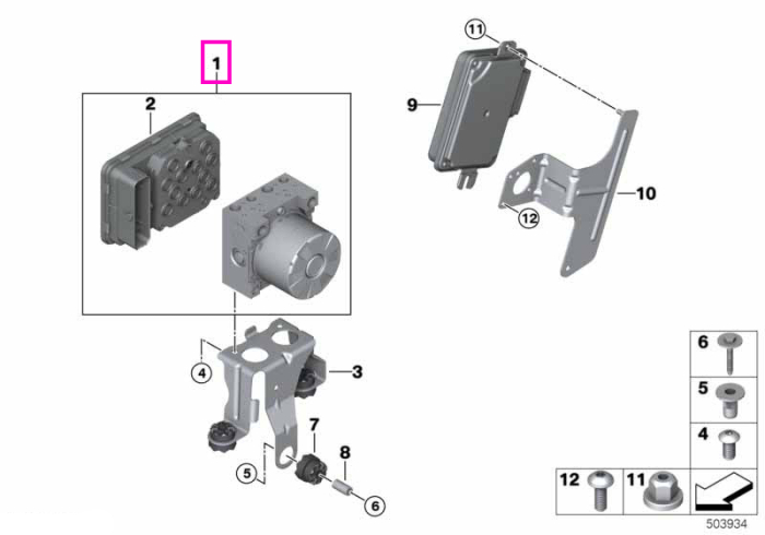 Unitate hidraulica DSC/DXC - BMW Seria 3 G20 G21 G28, Seria 5 G30 G31 G38, Seria 6 G32, X3 G01, X4 G02