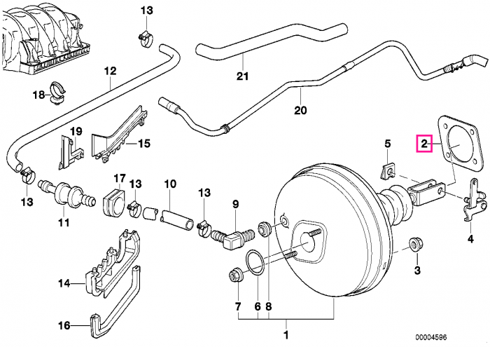 Garnitura modul servofrana - BMW Seria 3 E46, Seria 5 E39, Seria 7 E38, X5 E53, Z8 E52