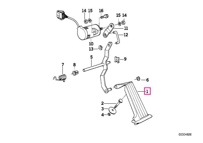 Modul pedala acceleratie - BMW Seria 3 E36, Z3 E36