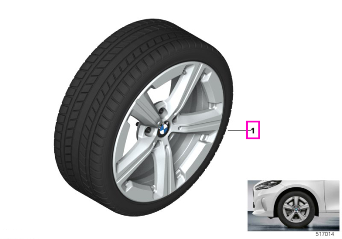 Roata completa de iarna - Star Spoke 875 - Continental WinterContact TS 860 S - 205/65R17 100H - TPMS / RDCi - BMW X1 U11, X2 U10