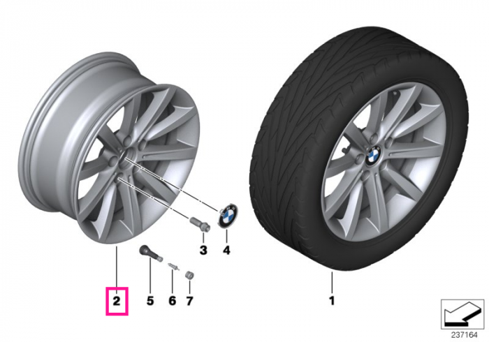  Janta aliaj usor - Star Spoke 365 - Argintiu (Silver) - 8Jx18 ET:30 - BMW Seria 5 F10 F11 F18, Seria 6 F06 F12 F13