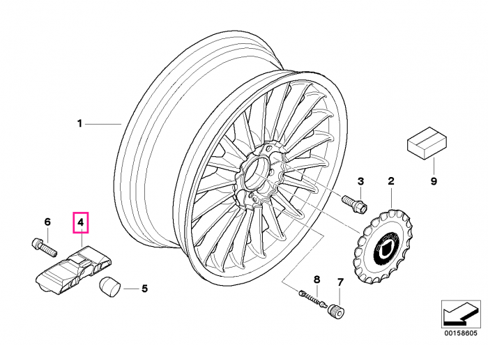 Senzor control presiune pneuri, RDC (433MHZ) - BMW Seria 1 E82 E88, Seria 3 E90 E91 E92 E93, Seria 5 E60 E61 F07 F17, Seria 6 E63 E64, Seria 7 E65 E66 F01 F02 F04, X3 E83, X5 E70, X6 E71 E72, Z4 E85 E86 E89 - Mini Cabrio R52 R57, Clubman R55, R56