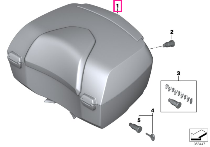 Touring Topcase, Negru/Kaki (Black/Manhattan), 49L - BMW Motorrad K52 (R 1200 RT, R 1250 RT) 