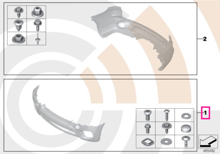 Set piese montaj bara fata, Kit Value-Line - BMW X5 E70, X6 E71 E72